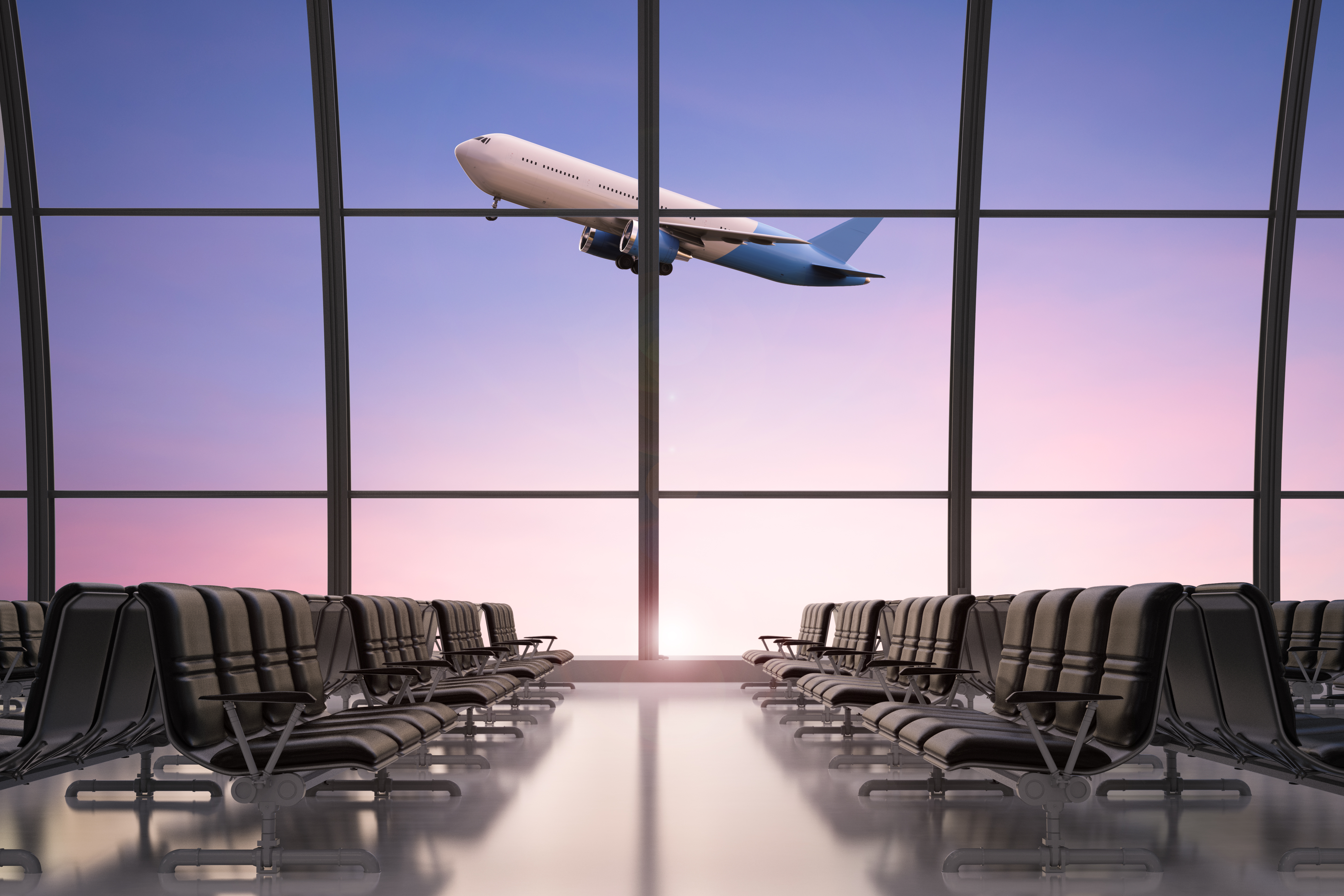 مسافر في المطار